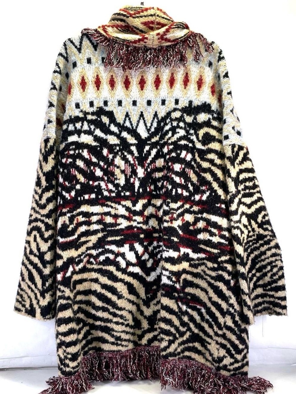 Anthropologie Paloma Fringe Cardigan Sweater | 3XL | Multi - Picture 7 of 7